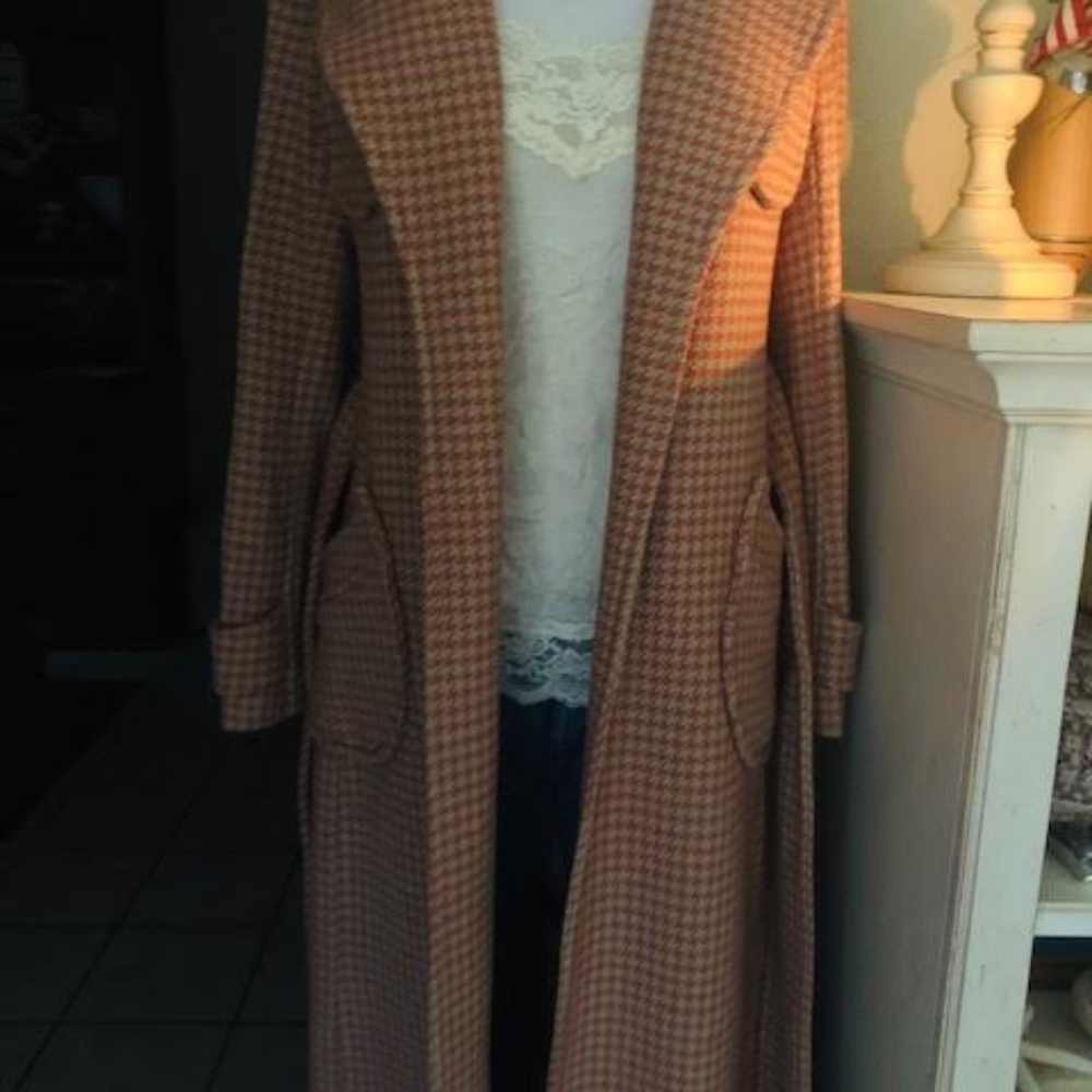 Tracy Reese Brown Houndstooth Coat